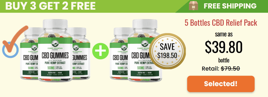 Forest Mountain CBD Gummies 3 bottle